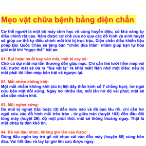 Mẹo vặt chữa bệnh bằng diện chẩn